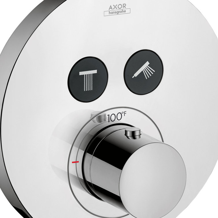 Axor Chrome Wall-Mounted Thermostatic Shower Trim with Diverter