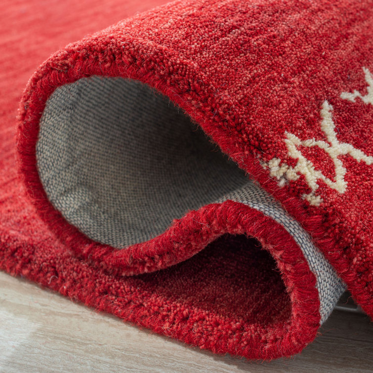 Santiago Red Wool Handmade Tufted 3' x 5' Rug