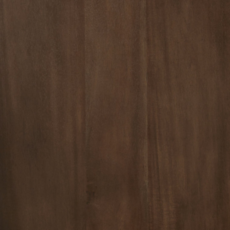 Brown Acacia Veneer TV Stand with Fireplace and Cabinets