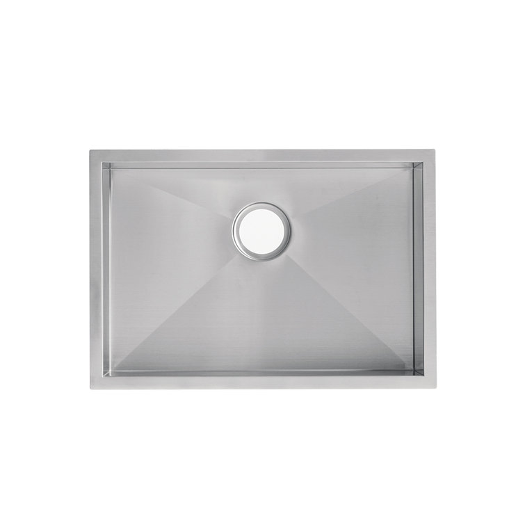 Tourner 26 x 18 Brushed Stainless Steel Single Basin Undermount Kitchen Sink