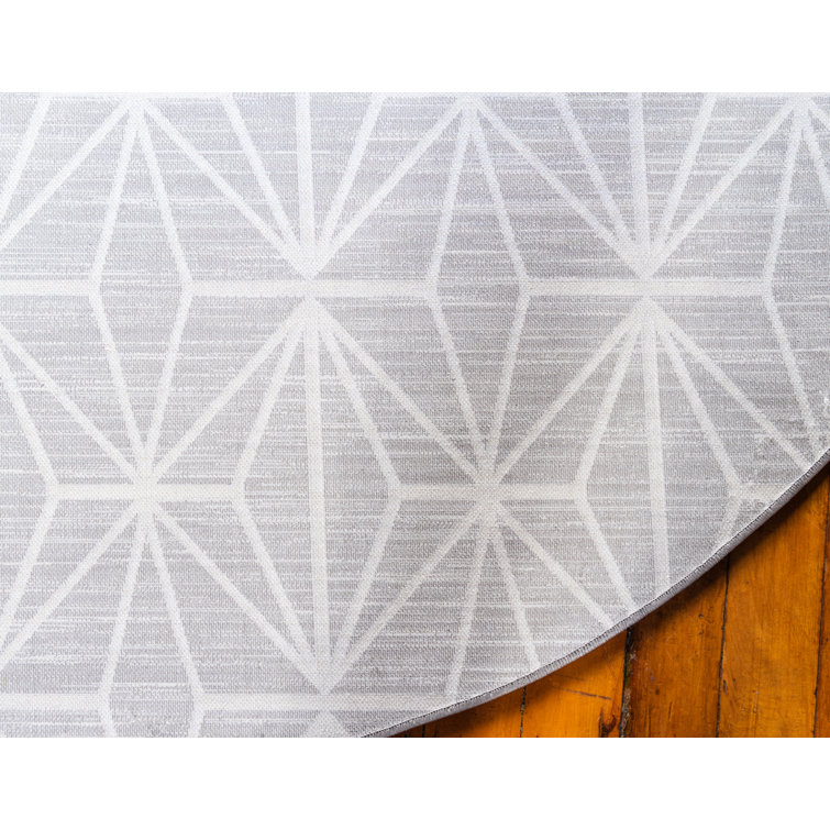 Manhattan Sophisticate Gray Synthetic 9' x 12' Easy-Care Rug