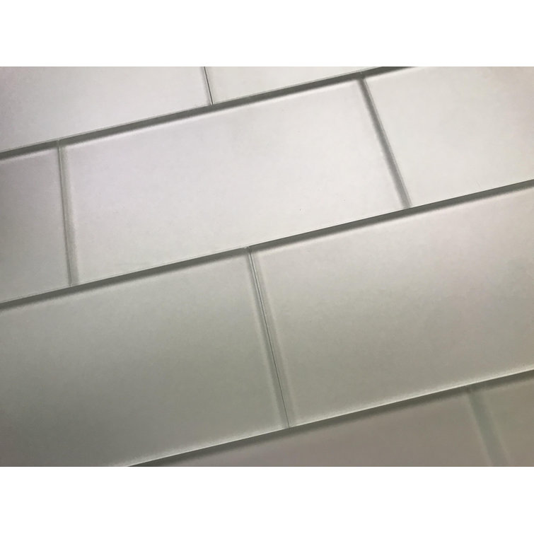 Forever Matte White Glass Subway Wall Tile 3" x 6"