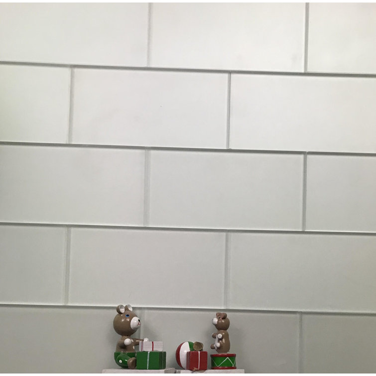 Forever Matte White Glass Subway Wall Tile 3" x 6"