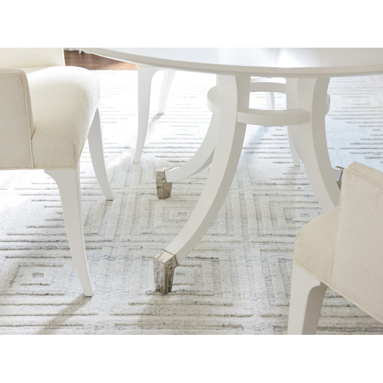 Avondale 60" White Transitional Round Wood Dining Table
