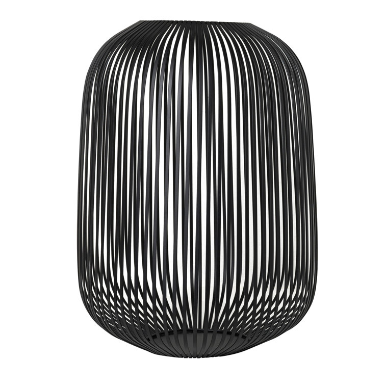 Elegant Shadows Black Powder-Coated Steel Hanging Lantern