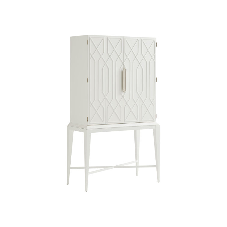 Elmhurst 46" White Transitional Bar Cabinet
