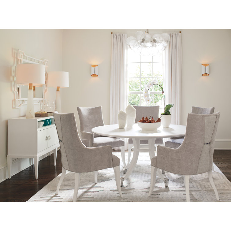Avondale 60" White Transitional Round Wood Dining Table