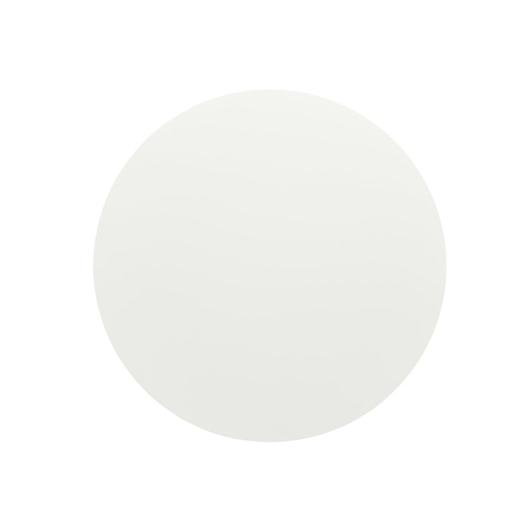 White Round Wood Formal Dining Table for Six