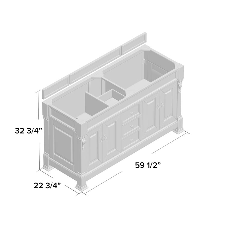 Warm Cherry 60" Engineered Wood Single Vanity Base with Decorative Backsplash