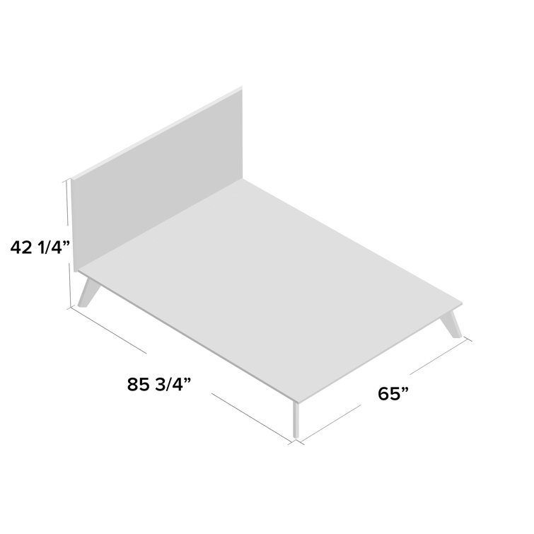 Black Oak Queen Platform Bed with Headboard and Drawer