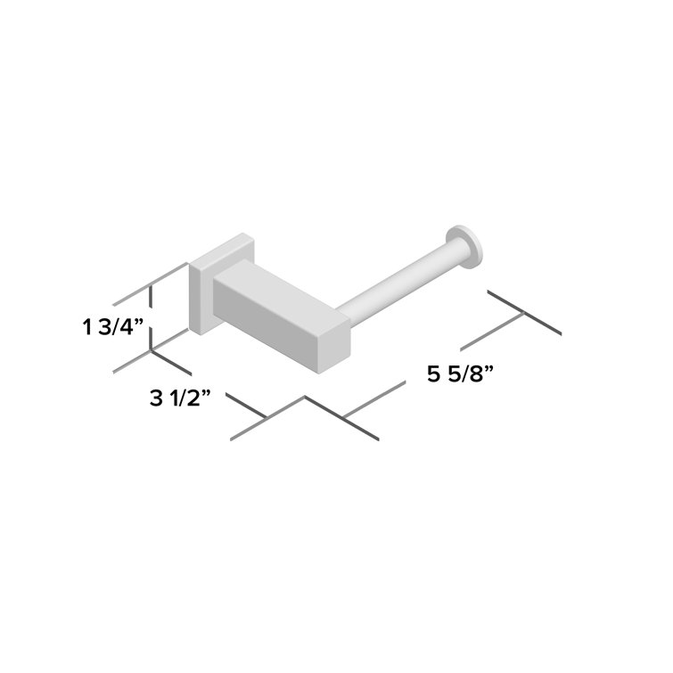 Polished Stainless Steel Contemporary Wall Mounted Toilet Paper Holder