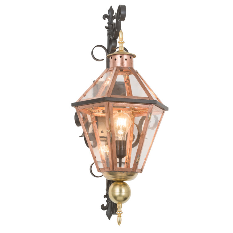 Timeless Brass and Bronze Lantern Wall Sconce