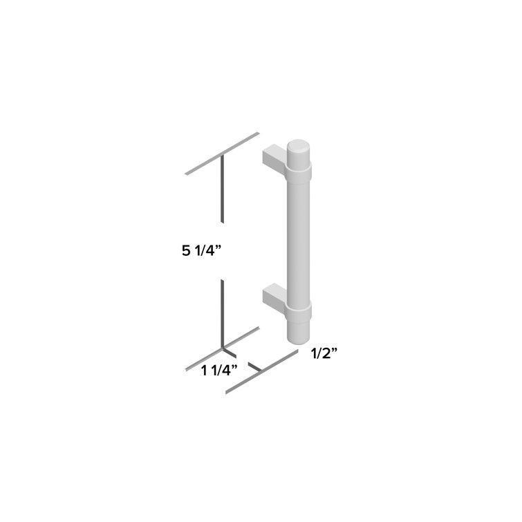 Satin Gold Modern Steel Bar Pull with Mounting Hardware