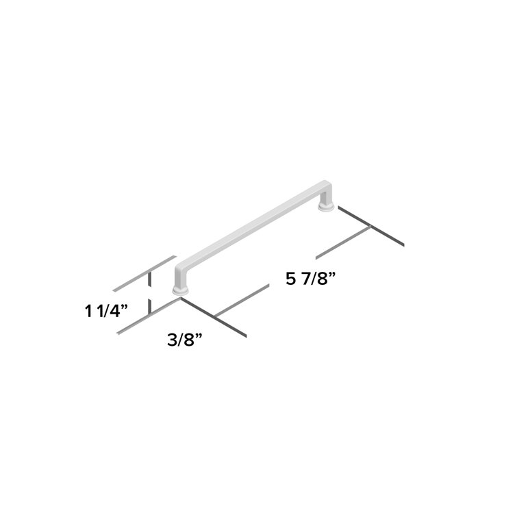 Matte Black Zinc Bar Pull Handle with Mounting Hardware