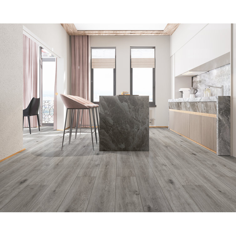 Keystone Gray Extra Long Oak Look Waterproof Vinyl Plank Flooring