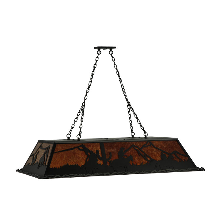 Black Globe 9-Light Island Pendant with Glass Accents