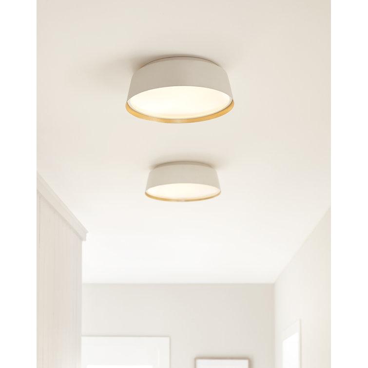 Matte White Silk Screen 3-Light Modern Flush Mount