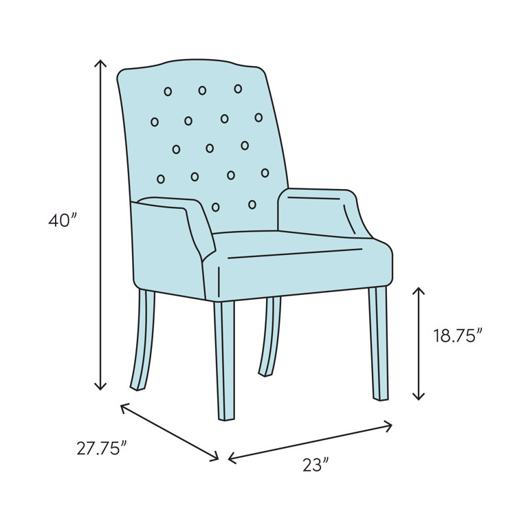 Ashwood Transitional Upholstered Arm Chair in Cerused Mink and Gray