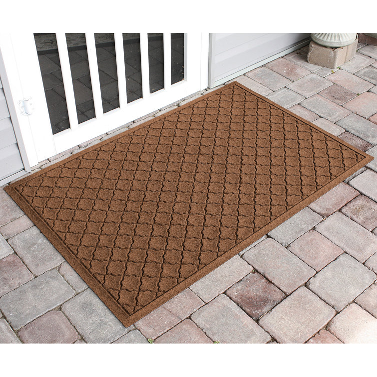 Bluestone Polypropylene Outdoor Rectangle Doormat with Rubber Backing