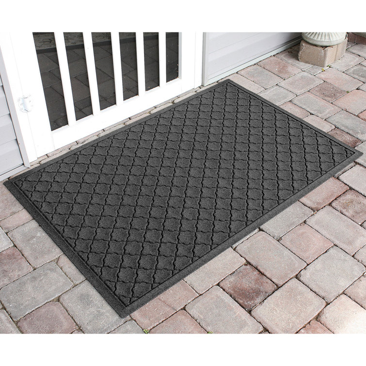 Bluestone Polypropylene Outdoor Rectangle Doormat with Rubber Backing