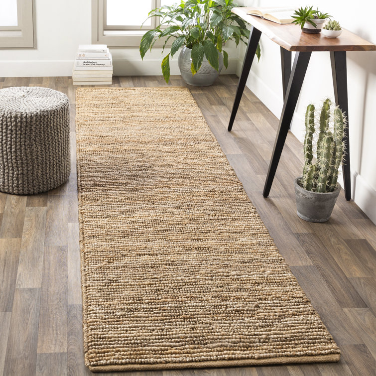 Camel Jute Flatweave Runner Rug 2'6" x 10'