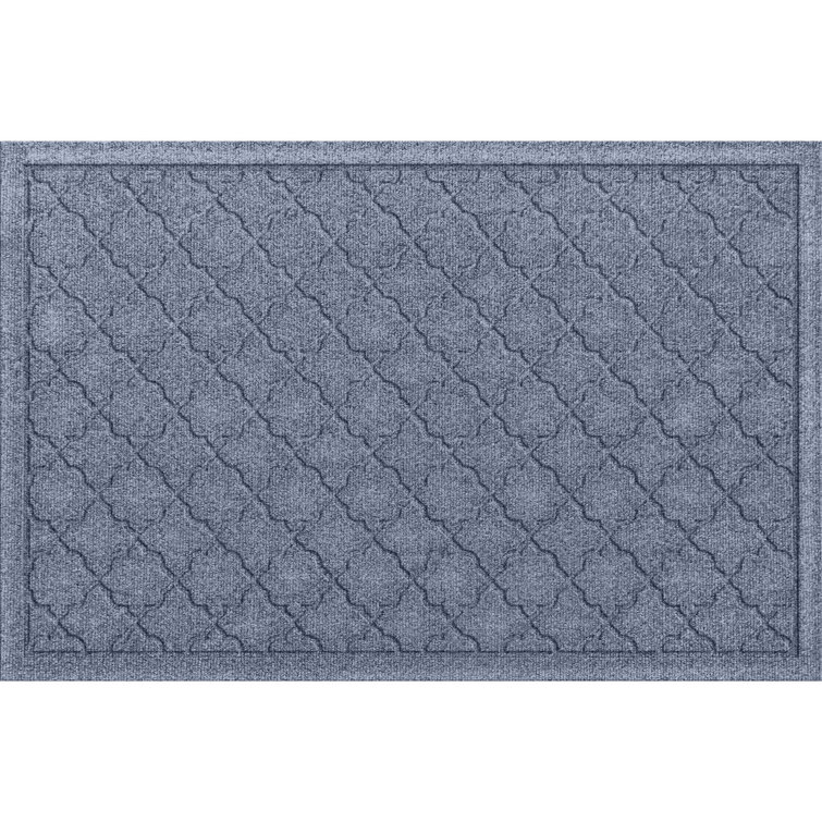Bluestone Polypropylene Outdoor Rectangle Doormat with Rubber Backing