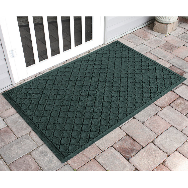 Bluestone Polypropylene Outdoor Rectangle Doormat with Rubber Backing