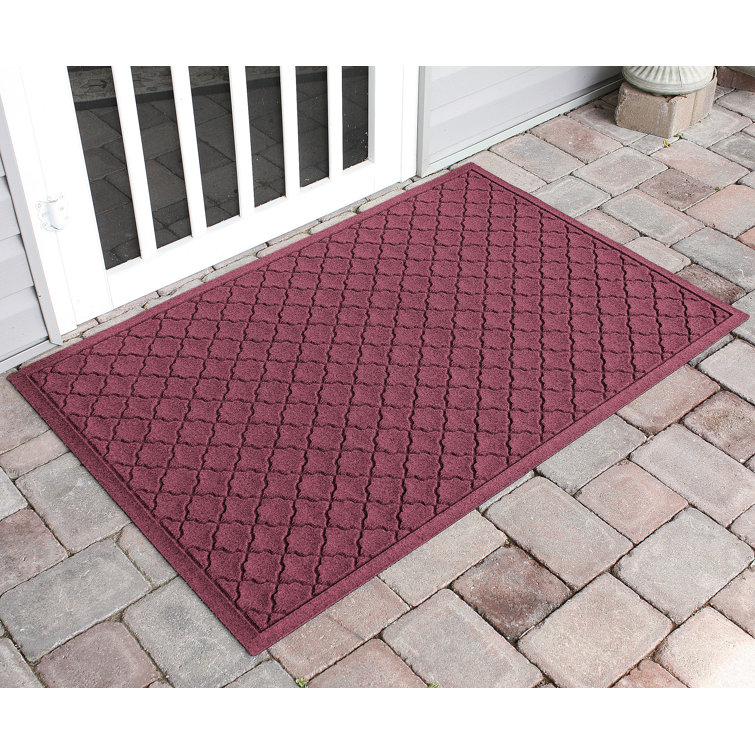 Bluestone Polypropylene Outdoor Rectangle Doormat with Rubber Backing