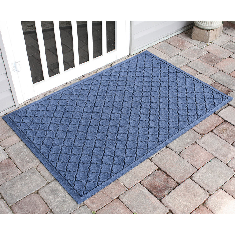 Bluestone Polypropylene Outdoor Rectangle Doormat with Rubber Backing