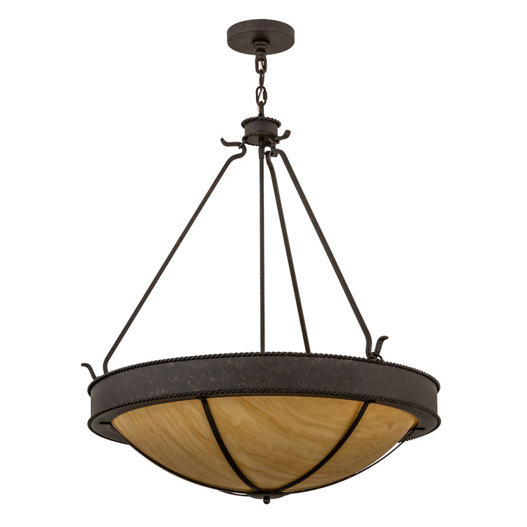 Phoebus Earth Marble & Copper Rust 4-Light Indoor/Outdoor Pendant
