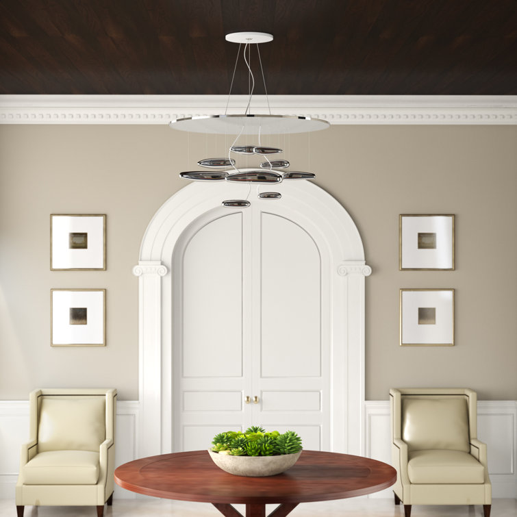 Polished Aluminum Cluster LED Pendant Light