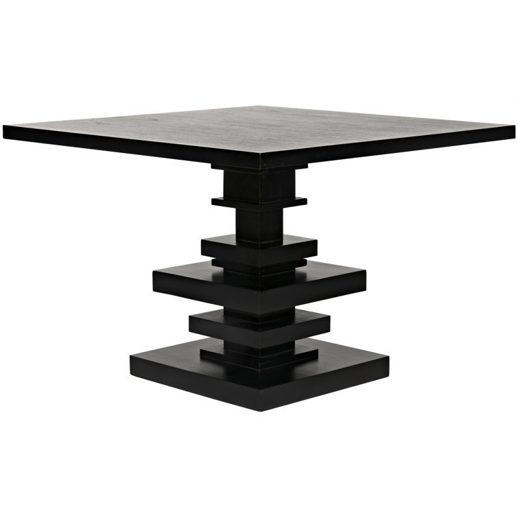 Corum 42" Black Mahogany Square Dining Table