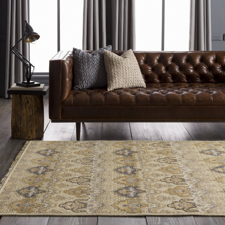 Cambridge Hand-Knotted Wool Rectangular Rug in Gray - 5'6" x 8'6"