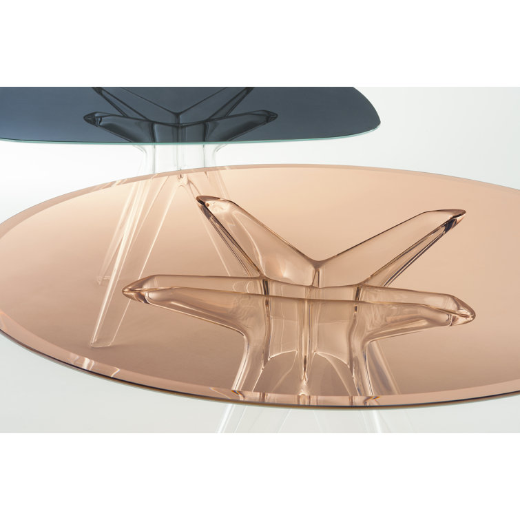 Philippe Starck Pink Glass Square Dining Table