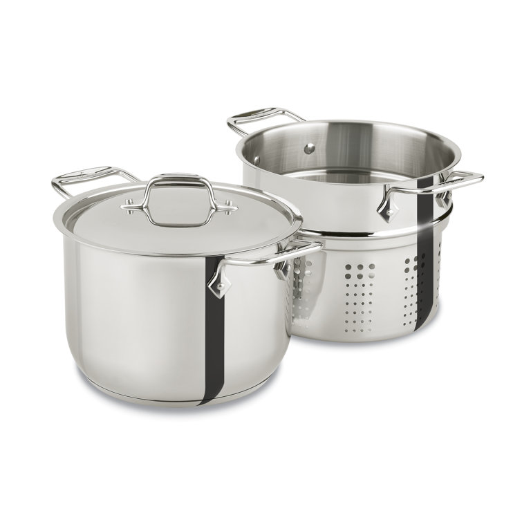 Stainless Steel 6-Quart Pasta Pot with Basket Insert