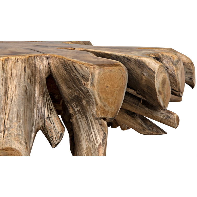 Noir Elegance 50" Teak Root Wood Coffee Table