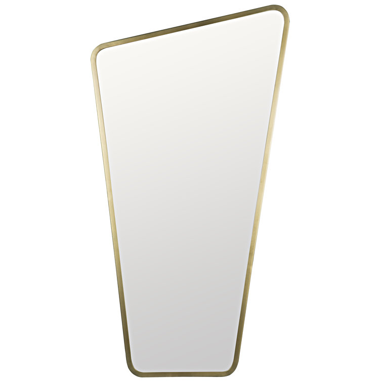 Juliet 51'' Antique Brass Rectangular Wood Wall Mirror