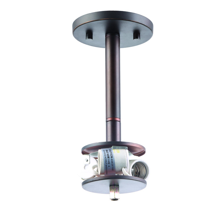 Bronze Brulee Drum Semi-Flush Ceiling Mount Light