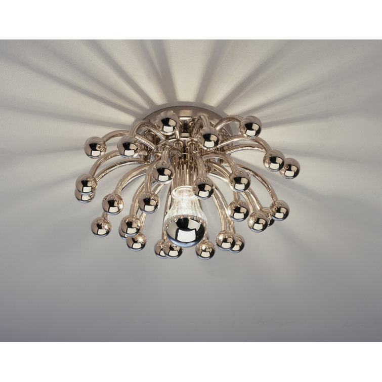 Polished Nickel Anemone 13" Flush Mount/Wall Sconce