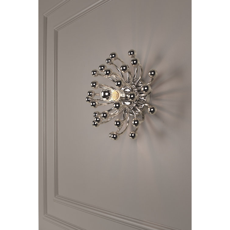 Polished Nickel Anemone 13" Flush Mount/Wall Sconce
