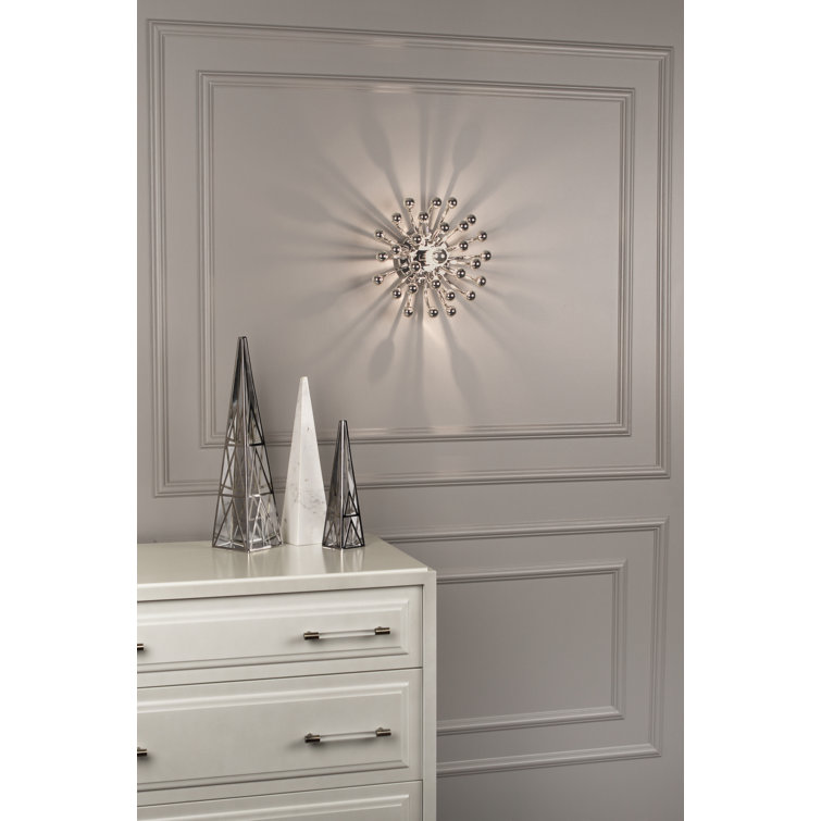 Polished Nickel Anemone 13" Flush Mount/Wall Sconce