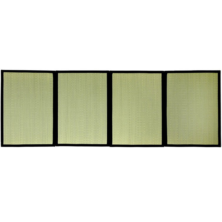 Handmade Green Rectangular Tatami Mat with Fiberboard