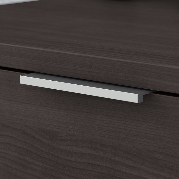 Storm Gray Modern 2-Drawer Lockable Lateral Filing Cabinet