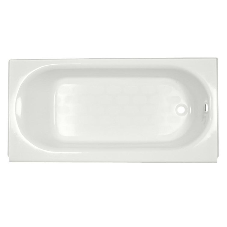 White 61'' Cast Iron Alcove Soaking Bathtub