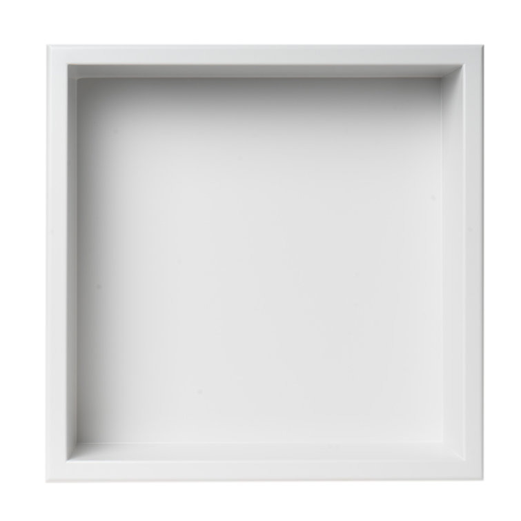 Matte White 12" x 12" Stainless Steel Shower Niche