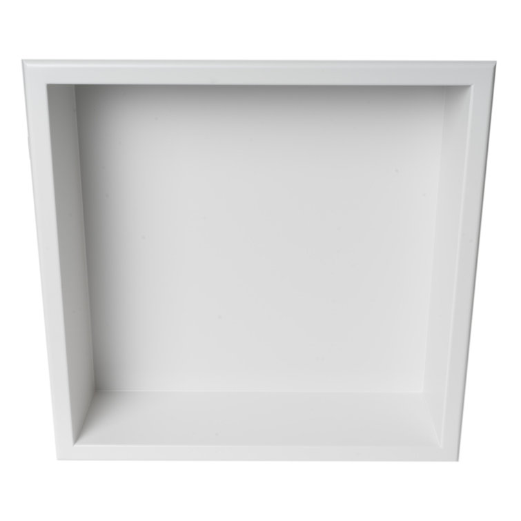 Matte White 12" x 12" Stainless Steel Shower Niche