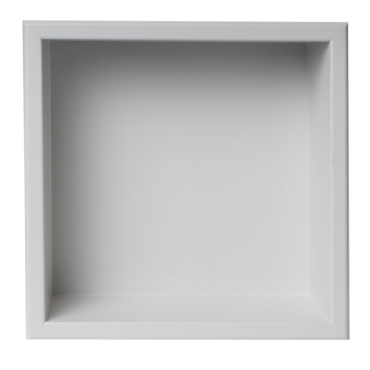 Matte White 12" x 12" Stainless Steel Shower Niche