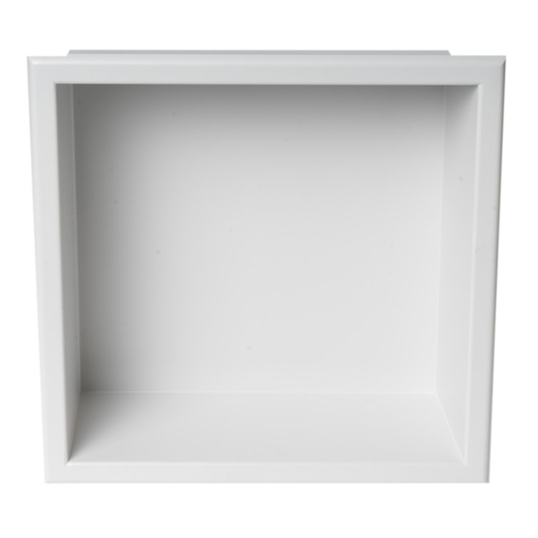 Matte White 12" x 12" Stainless Steel Shower Niche