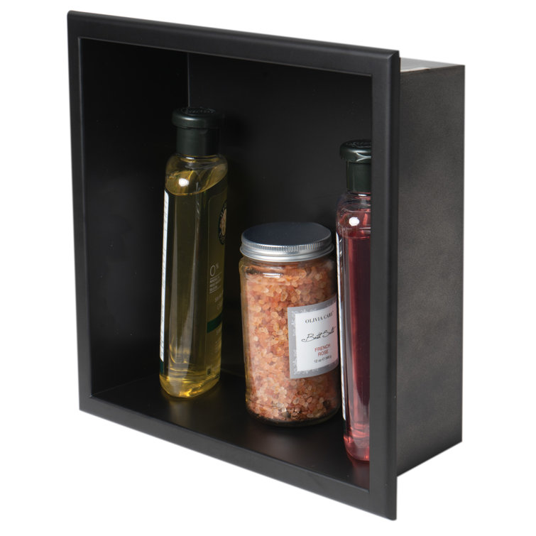 Matte Black Stainless Steel Wall Mount Shower Niche Shelf