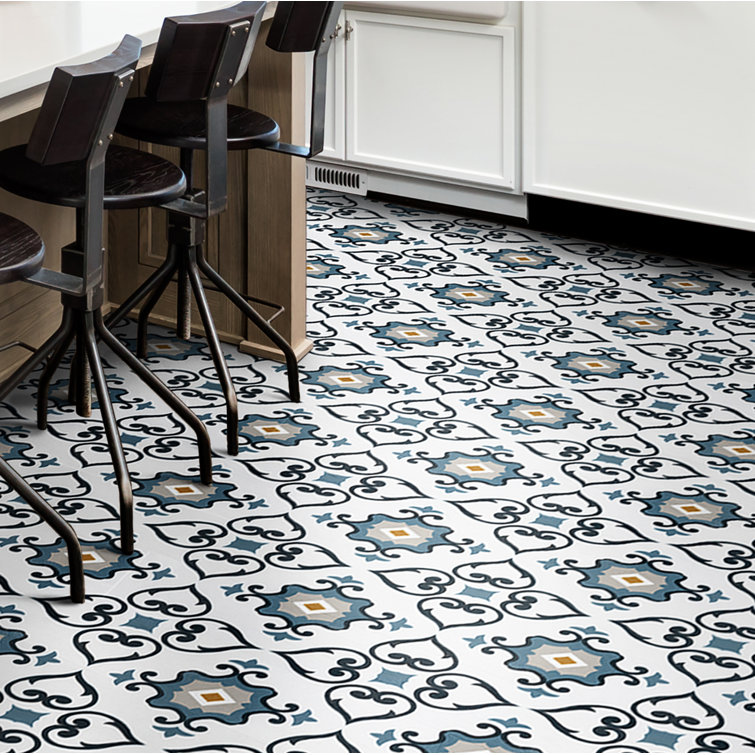 12'' x 12'' Light Slate Self-Adhesive Vinyl Floor Tiles